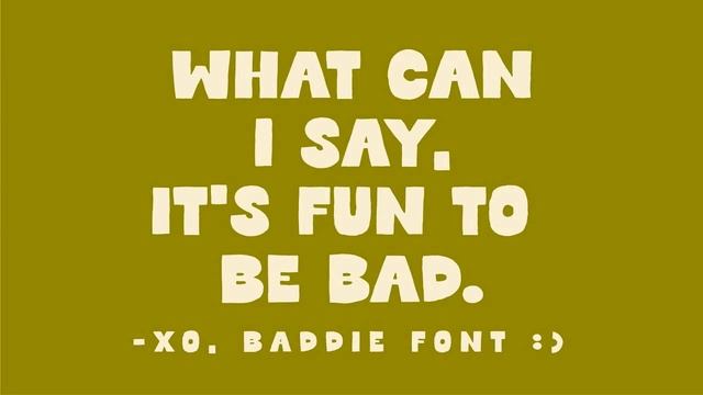 Baddie! Reverse Contrast! Handmade! Font Free Download