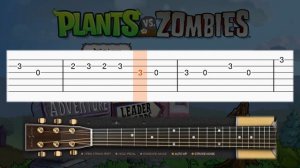 Plants vs Zombies - Menu Theme Song - Guitar tutorial (TAB)
