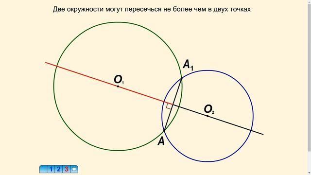 Пересечение двух окружностей смотреть онлайн