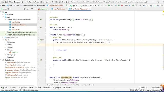 RecyclerView - SearchView with RecyclerView | Filter Data using AppBar SearchView from RecyclerView смотреть онлайн