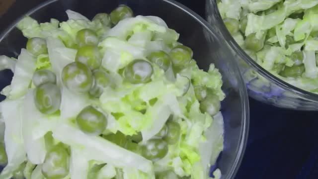 Салат из пекинской капусты и зелёного горошка@Готовим, отдыхаем и работаем с Мариной Волчек