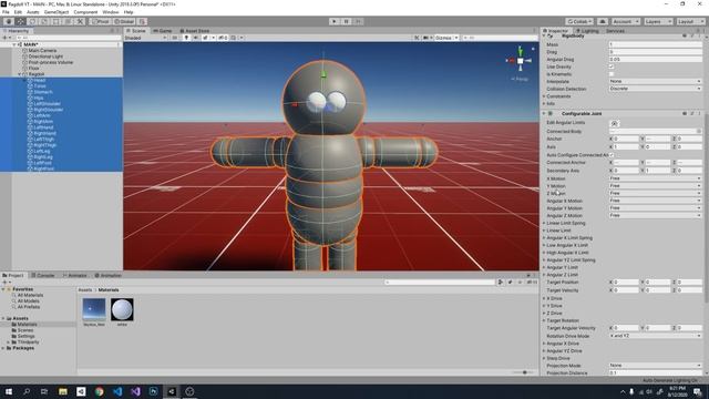 Unity Ragdoll Tutorial - Ragdoll Physics - Gang Beasts Style - Part 1 смотреть онлайн
