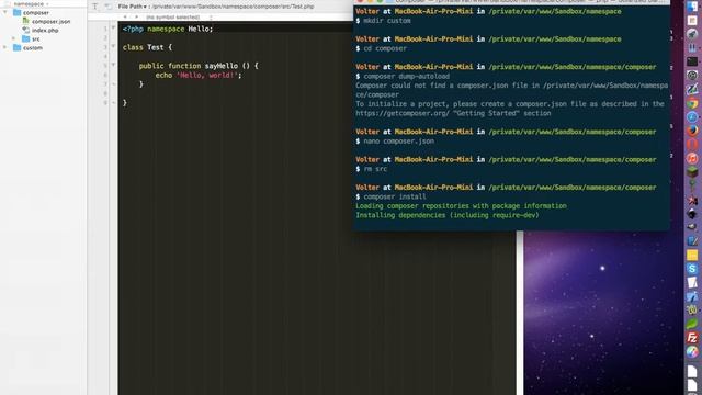 PHP Автозагрузка классов через composer и spl_autoload_register смотреть онлайн