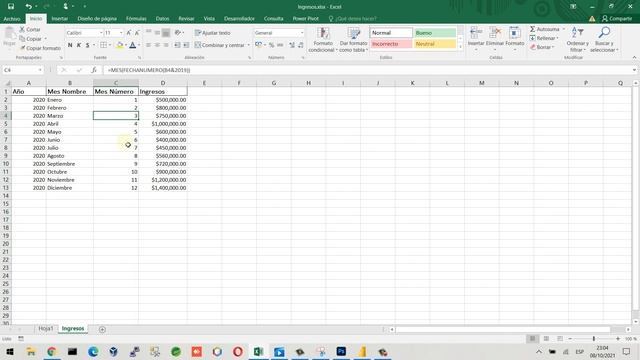 Ordenar gráfico de columnas por mes en Power BI смотреть онлайн