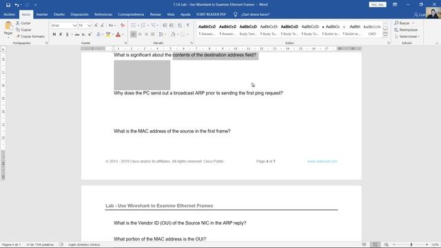 7.1.6 Lab - Use Wireshark To Examine Ethernet Frames