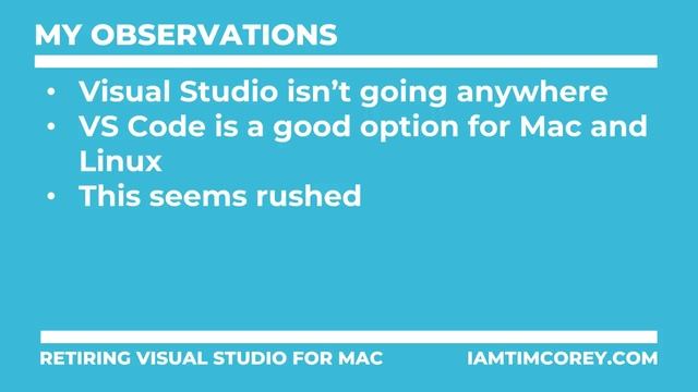 VS for Mac is Retiring - What About Visual Studio / MAUI? смотреть онлайн