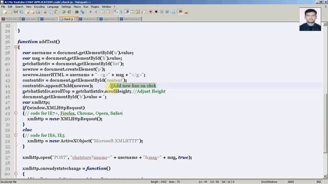 How to make simple web chat application using JAVA (Easy Way) (Step-9 check.js (addText method)) смотреть онлайн