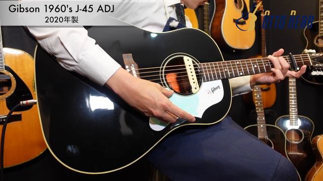 Gibson J-45 1960's ADJ EBONY 2020年製（完全予約制 名古屋アコギ専門店 オットリーヤギター） смотреть онлайн