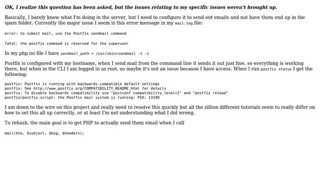 DevOps & SysAdmins: PHP mail() not working with Postfix on ubuntu 16.04 смотреть онлайн