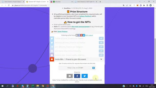 Saros Finance FREE NFT за пару минут смотреть онлайн