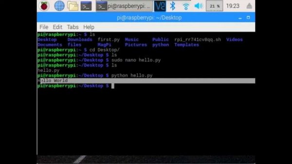 10 Raspberry PI Tutorial  Python Hello World Program Example Urdu / Hindi Youtube