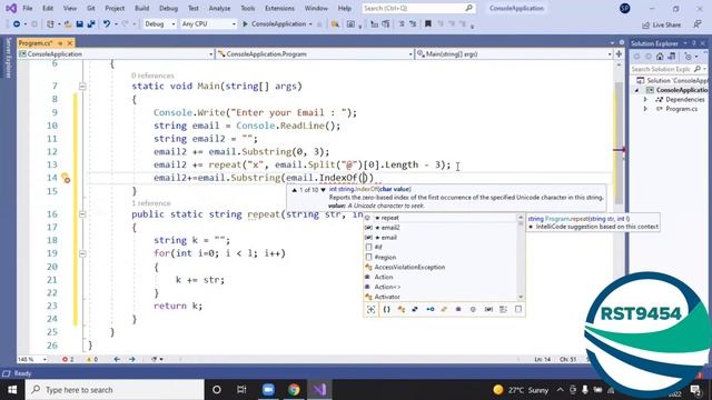 How to do Email Masking/Hiding Program in C# || Format Email || Hide Character's || #biharidevelope смотреть онлайн