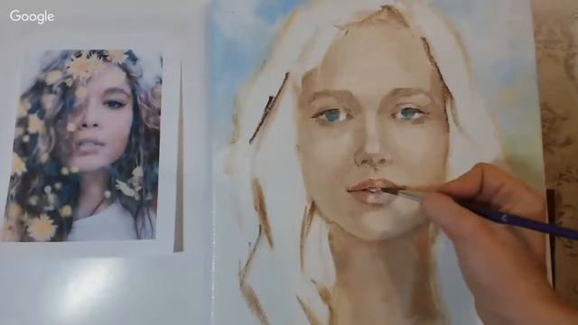 Екатерина Захваткина Портрет маслом 'Прощание с летом' смотреть онлайн