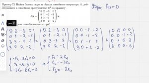 Ядро и образ линейного оператора