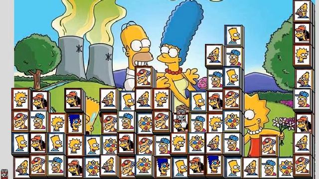 Tiles Of The Simpsons free 2 connect puzzle game смотреть онлайн