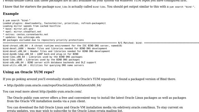 Unix & Linux: Cannot install BIND dns with yum on Oracle Enterprise Linux 6.1 (2 Solutions!!) смотреть онлайн