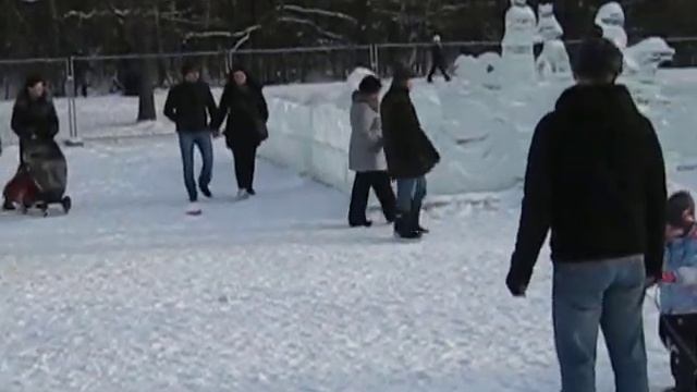 Детский городок в Измайловском парке, Москва 04.01.2012 смотреть онлайн