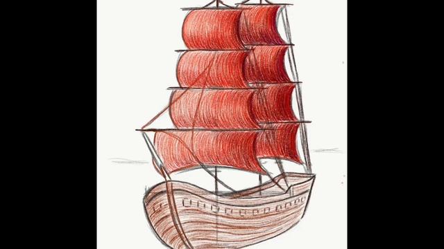 Парусный корабль Рисование поэтапно карандашом  #howtodraw A Sailing Ship Step By Step Drawing