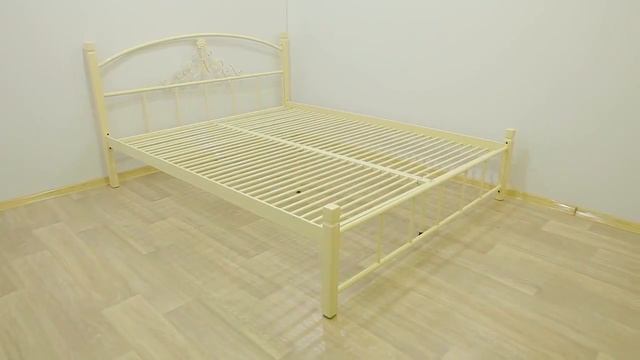 Металлическая кровать Кассандра на деревянных ножках смотреть онлайн