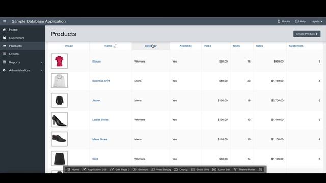APEX 5.0 Interactive Report Fixed Headings смотреть онлайн