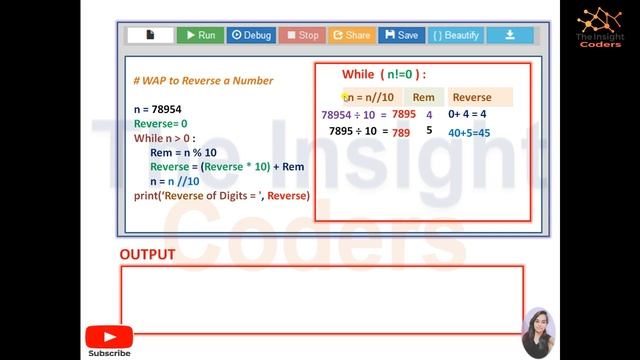 Reverse Number | Technical Interview Programs | Placement Preparations | Logic Building | Python C смотреть онлайн