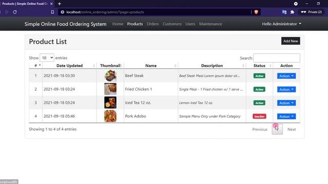 Online Food Ordering System in PHP and SQLite Database DEMO смотреть онлайн