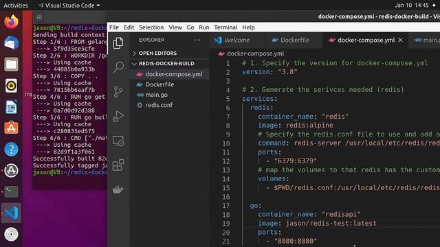 Build local images for docker-compose ( Docker Go & Redis example) смотреть онлайн