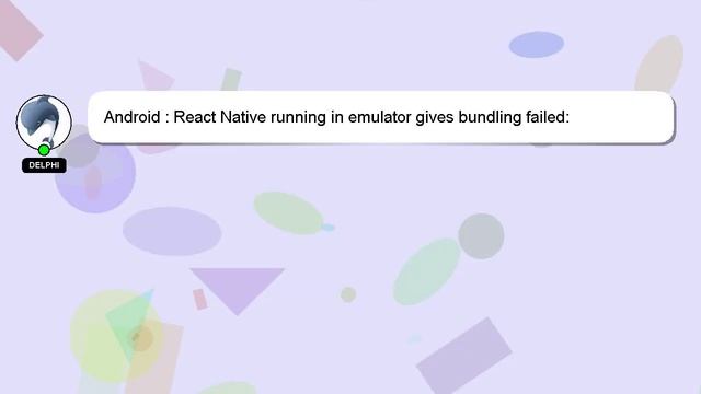 Android : React Native running in emulator gives bundling failed: permission denied error смотреть онлайн