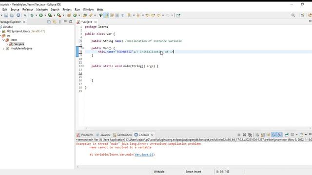 Instance Variable in JAVA || How To Declare or Initialize the Instance Variable in Eclipse IDE смотреть онлайн