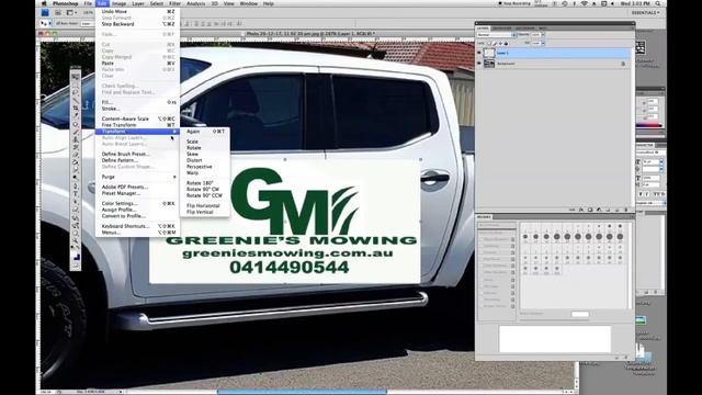 Photoshop Tutorial for Beginners- How to put a logo onto a truck смотреть онлайн