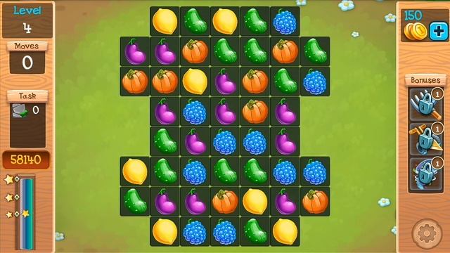 Funny Farm Match 3 Puzzle Game | Game fruit candy смотреть онлайн