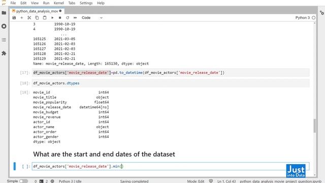 Python Data Analysis (including visualizations) Project | Data Science | Movie & Actor Dataset смотреть онлайн