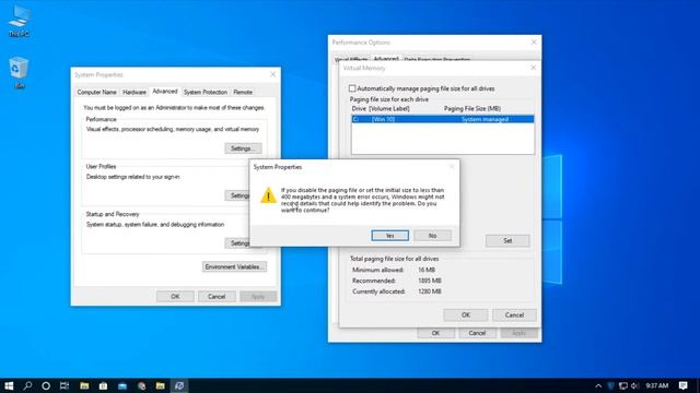 How to Delete Pagefile sys File in Windows 10 | Update - 2020 | смотреть онлайн