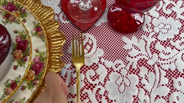 NEW* VALENTINES DAY | HOW TO DECORATE ROYAL ALBERT OLD COUNTRY ROSES CHINA #GLAM