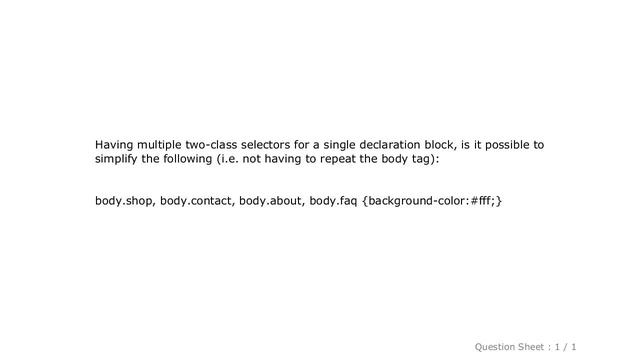 CSS : Multiple two-class selectors in Sass смотреть онлайн