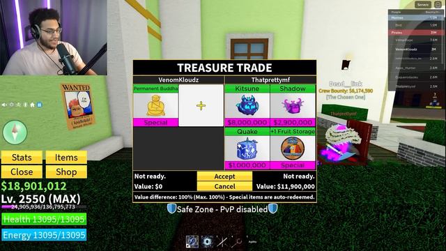 Trading PERMANENT Legendary Fruits For 50 Hours (Blox Fruits)