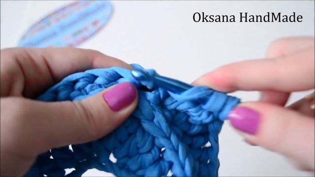 Подставка крючком из трикотажной пряжи. Мастер класс. Crocheted stand. смотреть онлайн