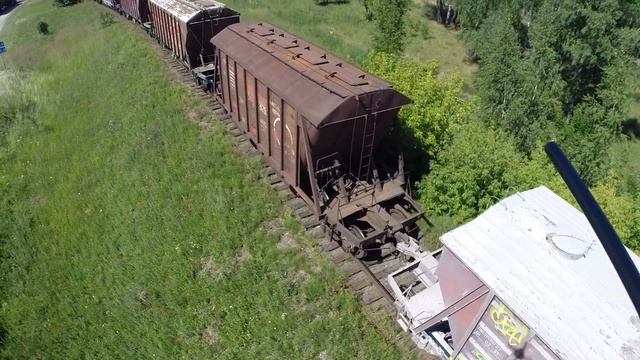Тепловозы ТГМ4 съемка с квадрокоптера - (1 часть) смотреть онлайн