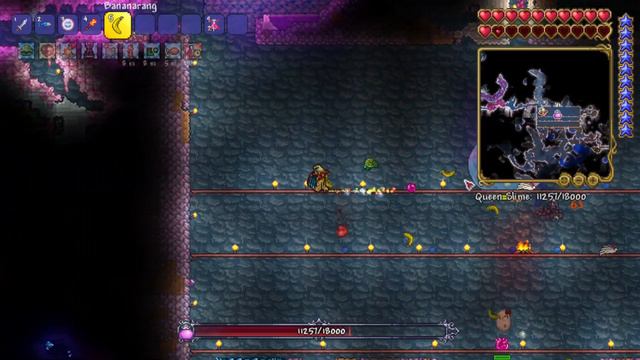 Terraria but I fight the QUEEN SLIME in HARDMODE смотреть онлайн