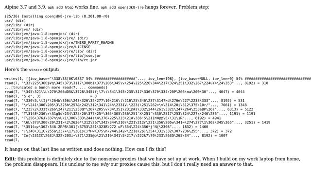 Unix & Linux: Can't install openjdk8-jre in Docker Alpine Linux image смотреть онлайн