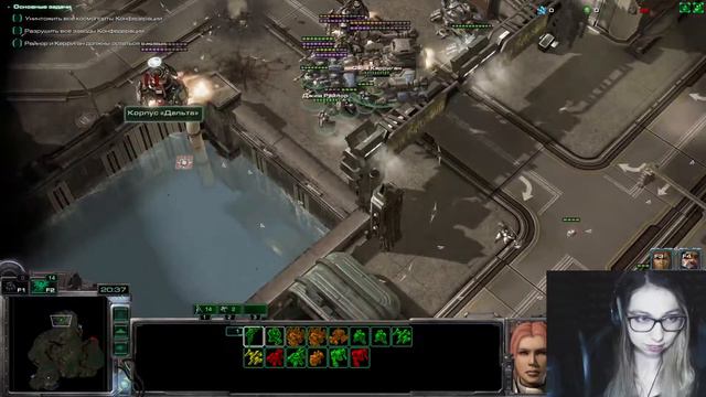 StarCraft, эпизод "Восстание" (дополнение Mass Recall). Первое прохождение кампании [часть 4] смотреть онлайн