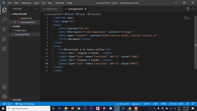 Cajero automático en javascript смотреть онлайн