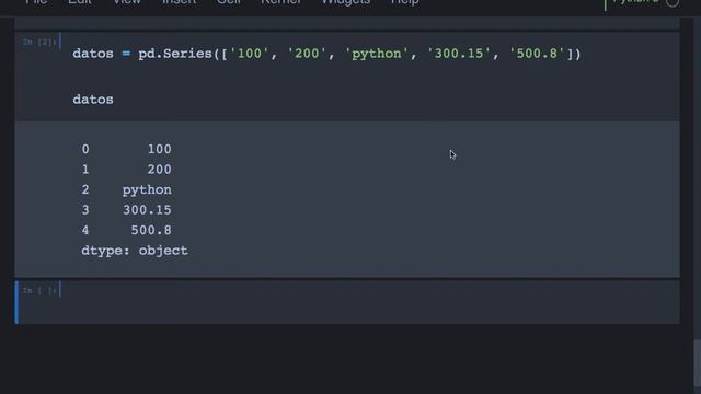 Pandas - Ejercicio 8: Cambiar el Tipo de Dato de un Objeto Series смотреть онлайн