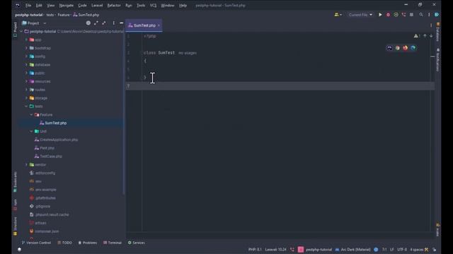 Pest PHP - Write the first test смотреть онлайн
