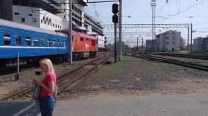 Отправление поезда № 302 Минск - Адлер со станции Минск-Пасс.