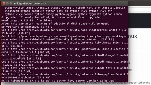 Install Kivy (Python Library) in Ubuntu 14.04 смотреть онлайн