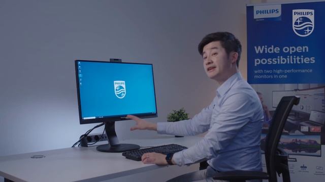 How to use Philips USB-C Docking monitor 272B7QUBHEB - mini PC & Windows Hello webcam смотреть онлайн