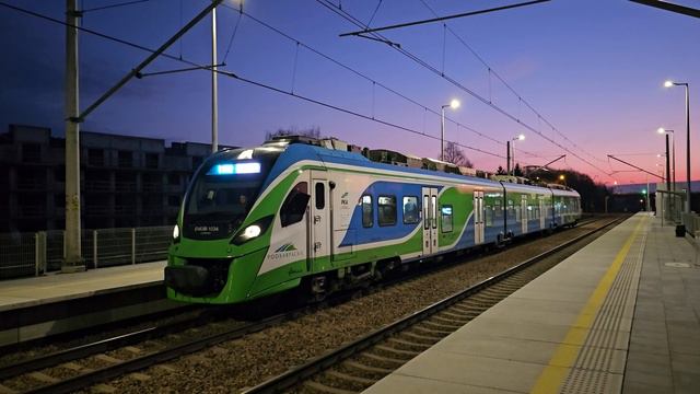 EN63B-103 jako PKA z Przeworska, zatrzymuje się na p.o. Rzeszów Pobitno 01.02.2024 смотреть онлайн