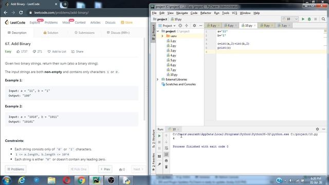Add Binary | leetcode | python смотреть онлайн