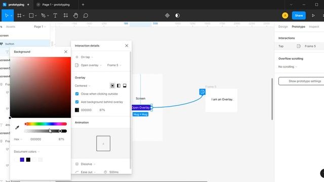 How to open overlay in figma ( prototyping ) смотреть онлайн